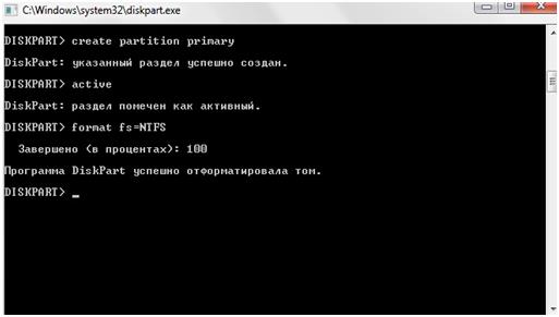 Форматирование раздела