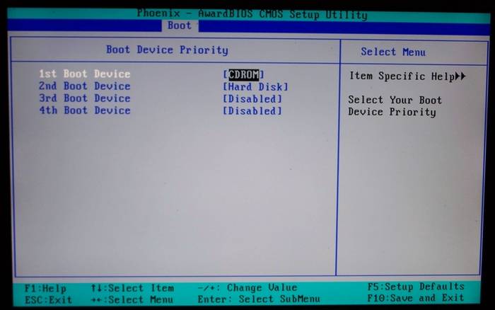 Установка Windows 7 с диска для чайников