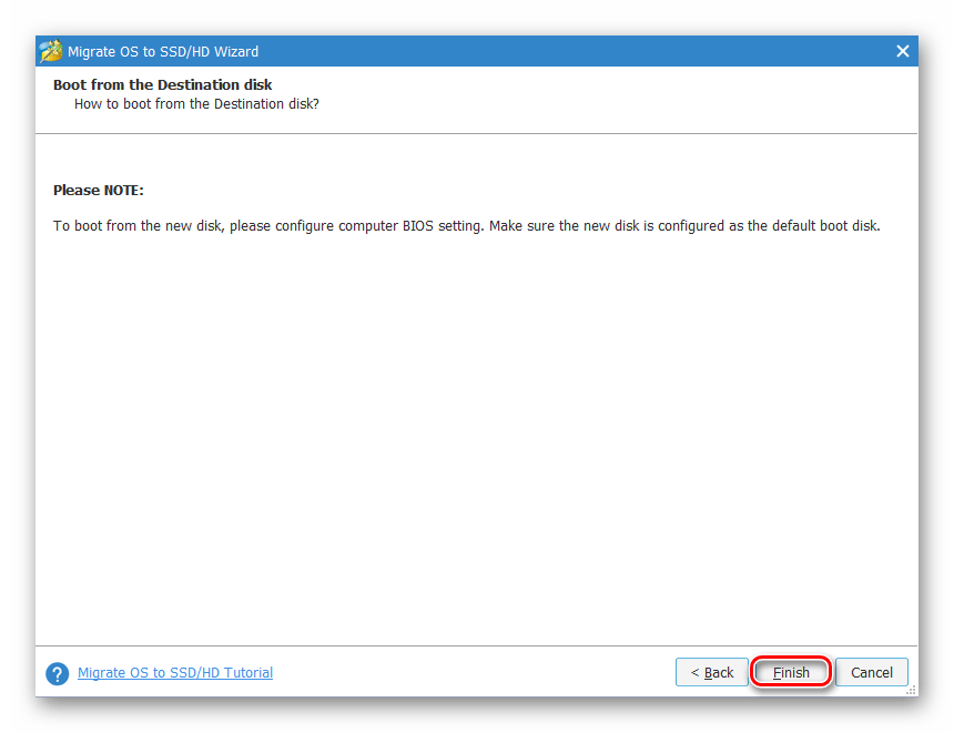 Уведомление MiniTool Partition Wizard