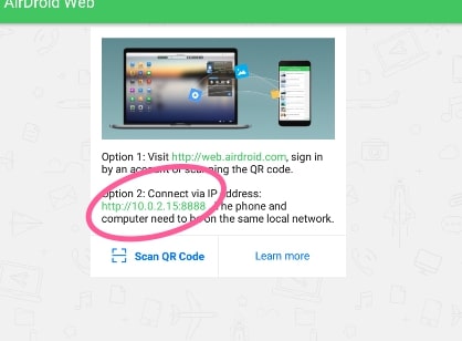 адрес сайта AirDroid